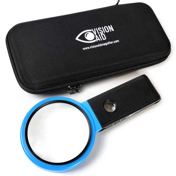 VISIONAID 3.0x Hands-Free Magnifier with Bright LED Lights and Stand ...