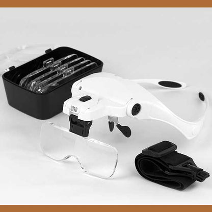 VisionAid™ Magnifying Kit with LED Light for Cross Stitch, Sewing, Needlepoint, Crafts - Neat and Handy